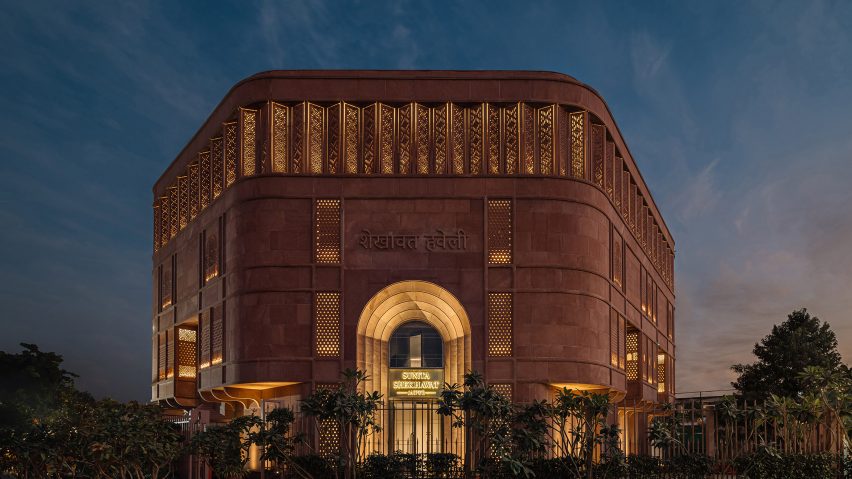 Studio Lotus wraps stone lattices around museum-cum-jewellery store in Jaipur