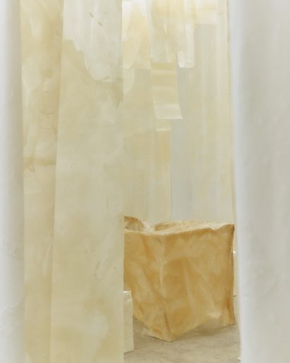 Dining table in White Utopia installation at 3 Days of Design 2024