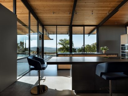 Wooden plates on ceiling