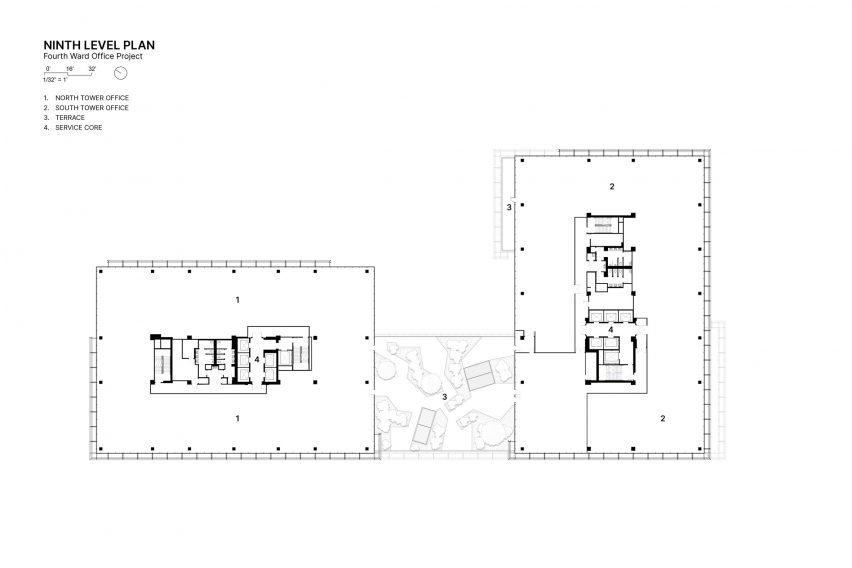 Ninth level floor plan