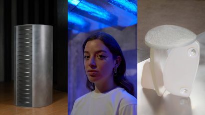 A triptych of Kate Greenberg, industrial designer in San Franscisco