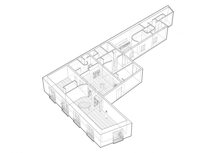 Plan of Madrid apartment by Lucas y Hernandez Gil