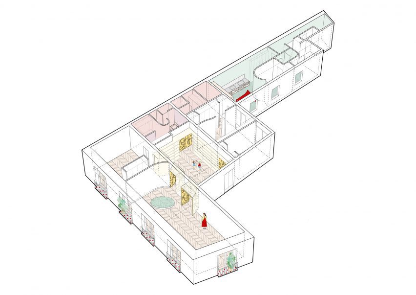Plan of Madrid apartment by Lucas y Hernandez Gil