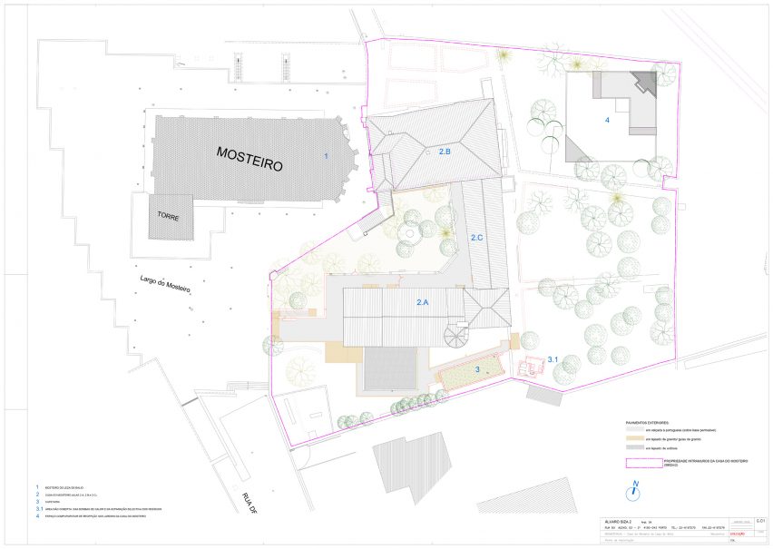 Site plan of Monastery of Leça de Balio