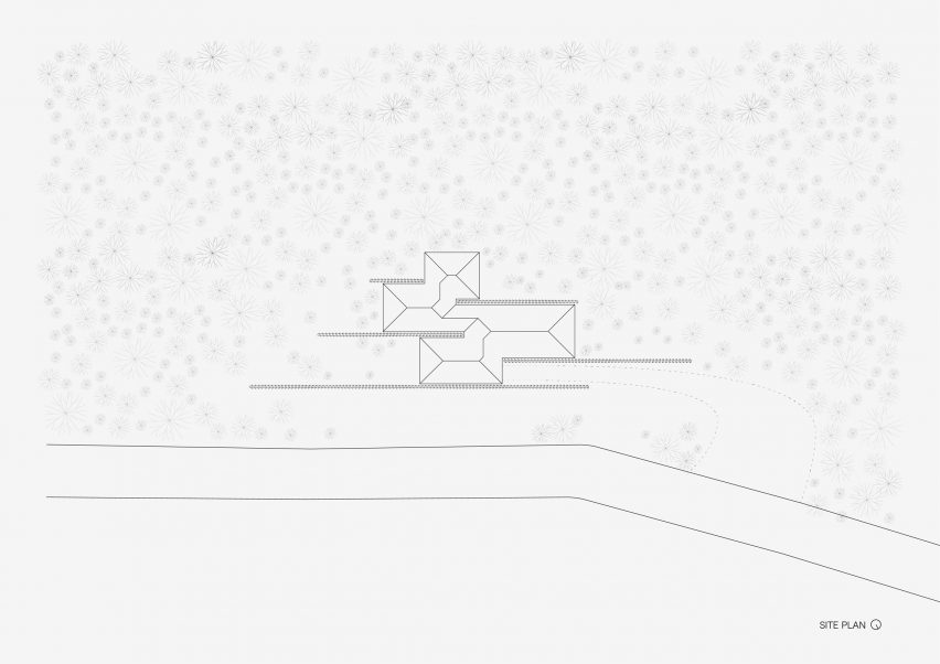 Plan of Block Wall House by Nendo