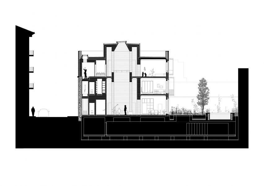 Section of Casa 1736 by H Arquitectes
