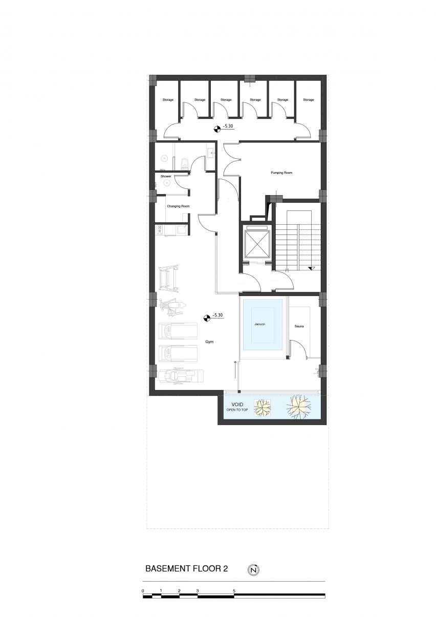 Plan of Darya Residential Apartment by Hooba Design