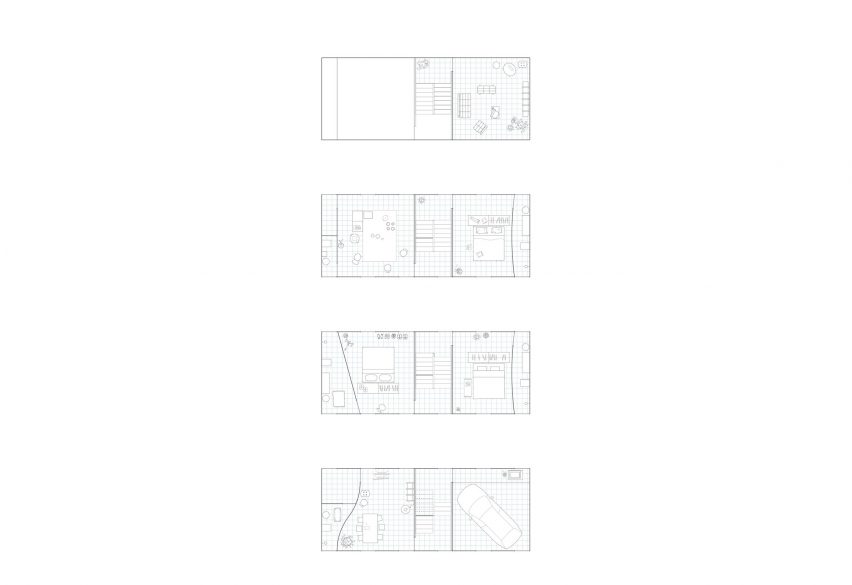 Plan of House of Countless Windows by Fala Atelier