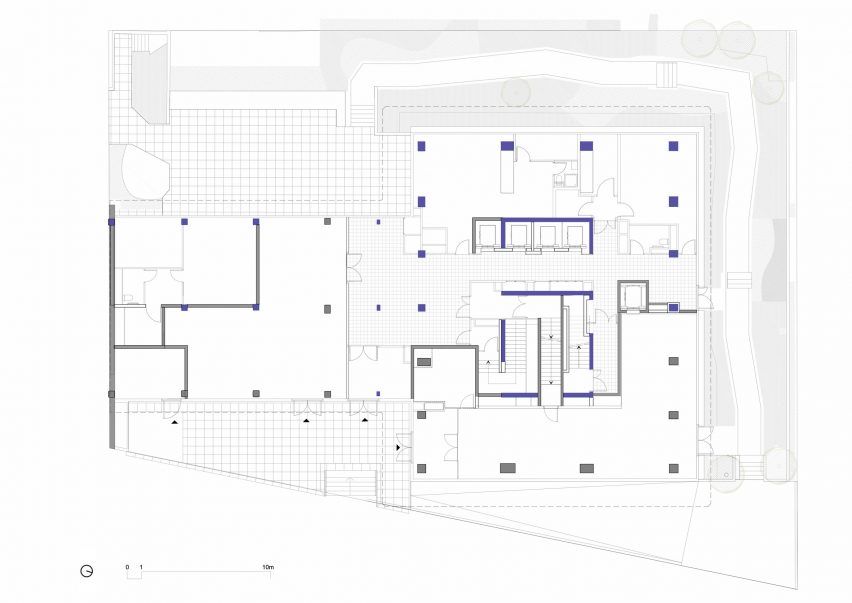 Ground floor plan of Pong by Calq and Bond Society