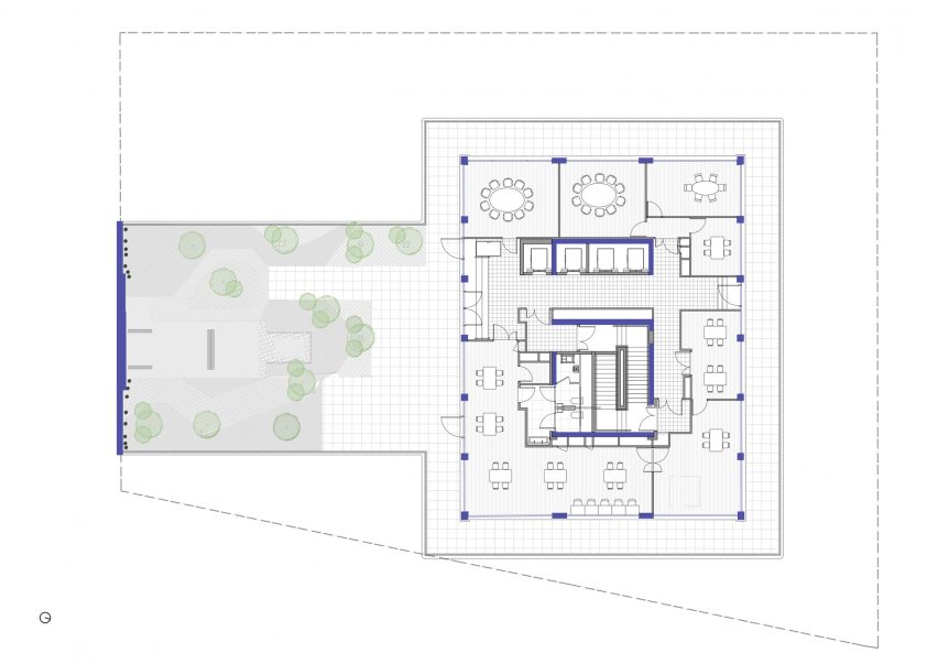 G+4 floor plan of Pong by Calq and Bond Society