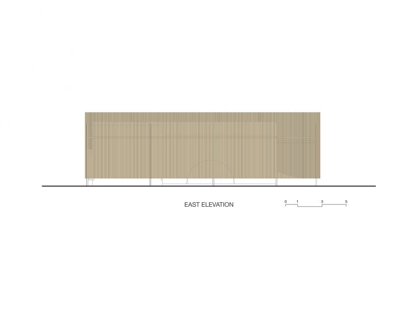 Elevation of Nhà Tú Garden Restaurant by Long Nguyen Design
