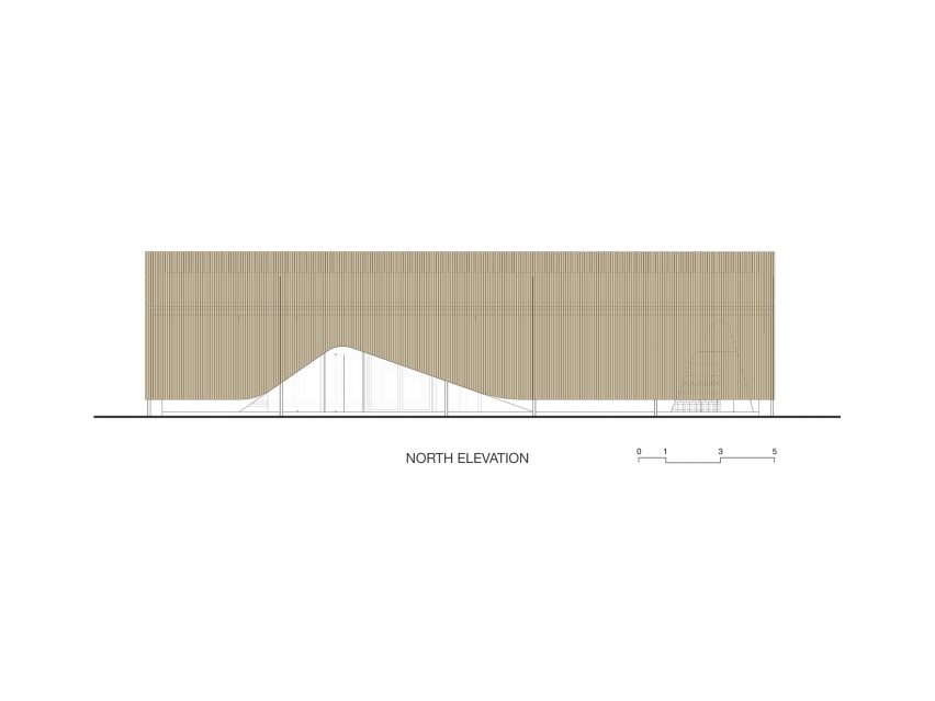 Elevation of Nhà Tú Garden Restaurant by Long Nguyen Design