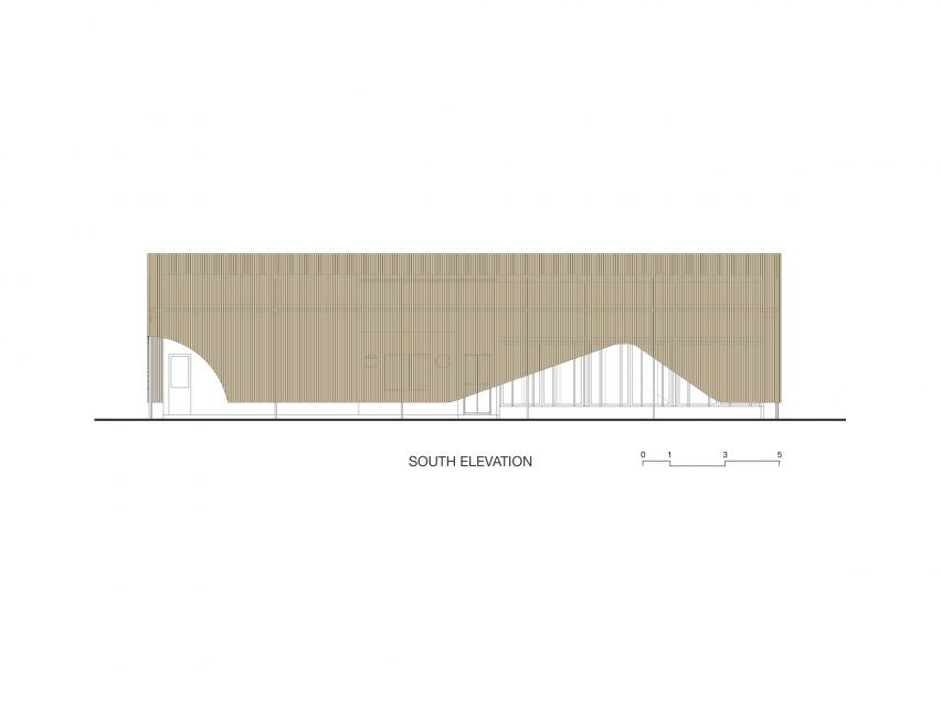Elevation of Nhà Tú Garden Restaurant by Long Nguyen Design