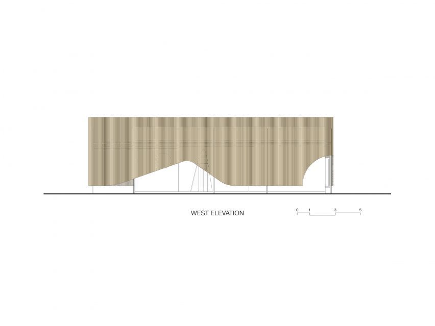 Elevation of Nhà Tú Garden Restaurant by Long Nguyen Design
