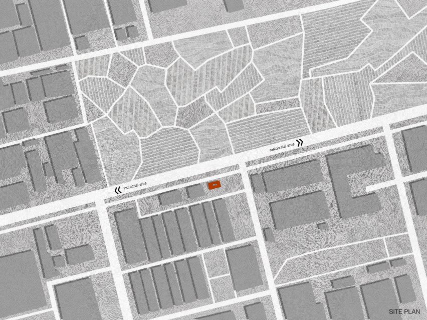 Site plan of Nhà Tú Garden Restaurant by Long Nguyen Design