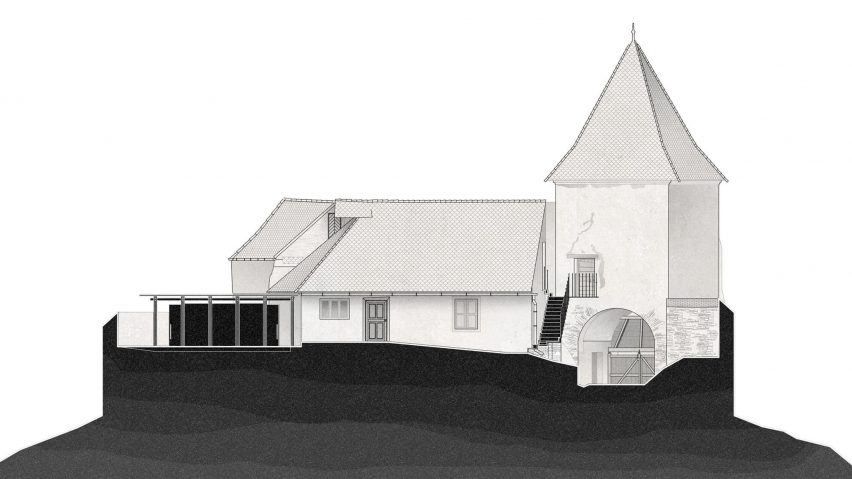 Plan of Curciu church conversion by Modul 28