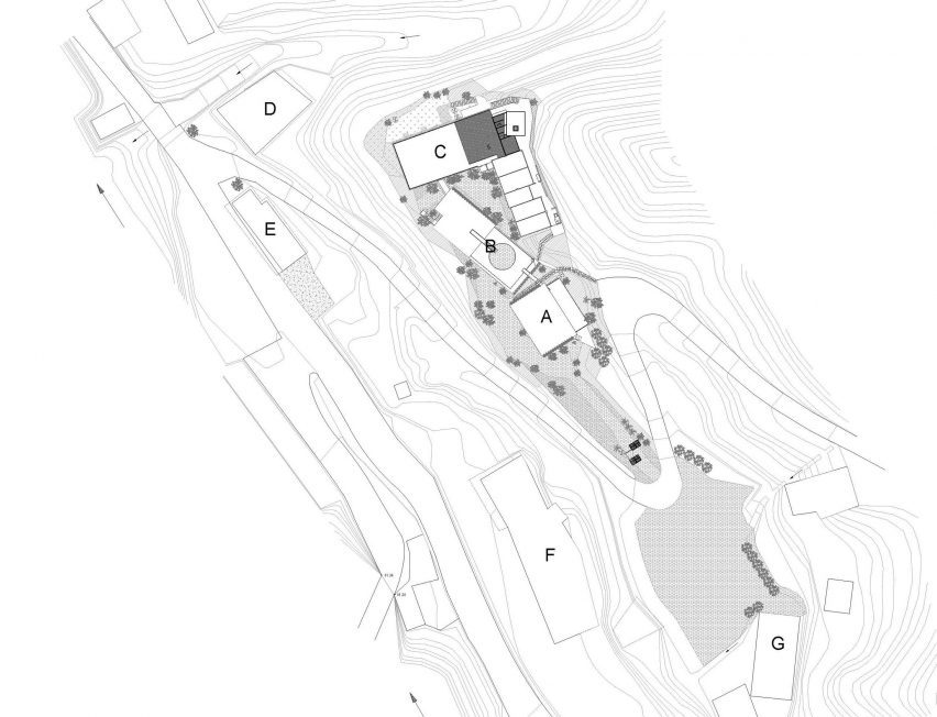 Site plan of The Mineless Heritage Restoration Project by Divooe Zein Architects