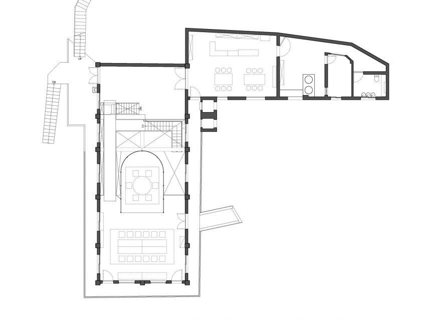 Plan of The Mineless Heritage Restoration Project by Divooe Zein Architects