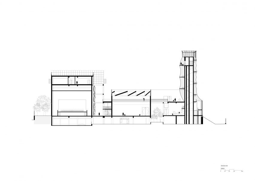 Section of Third Space by Studio Saar