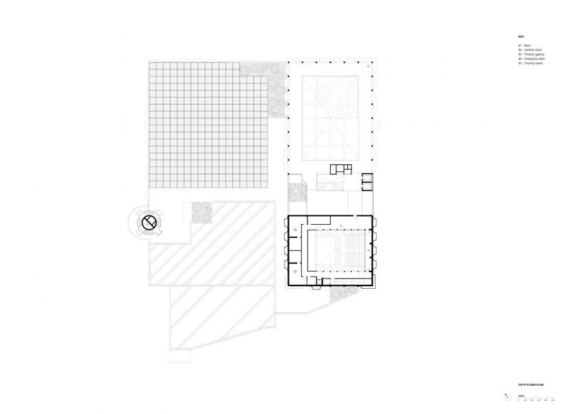 Fifth floor plan of Third Space by Studio Saar