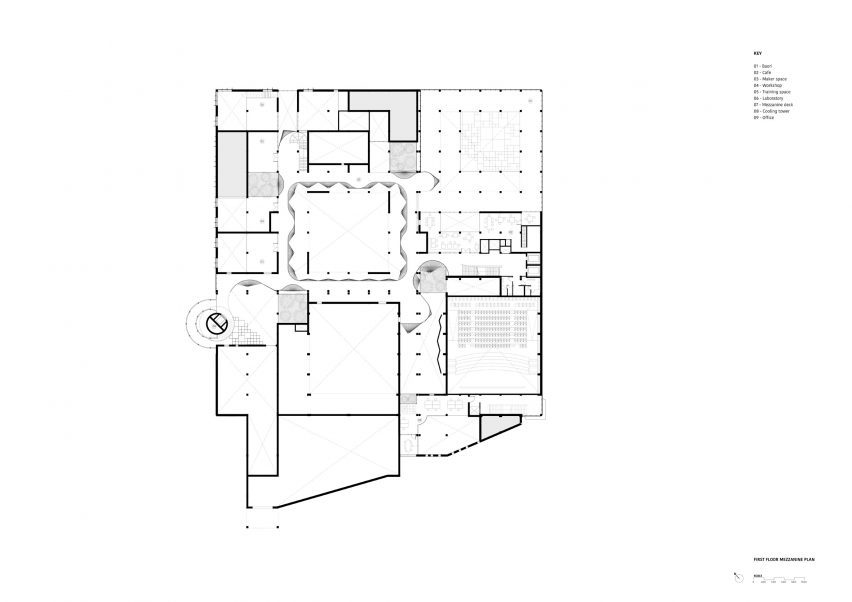 First floor plan of Third Space by Studio Saar