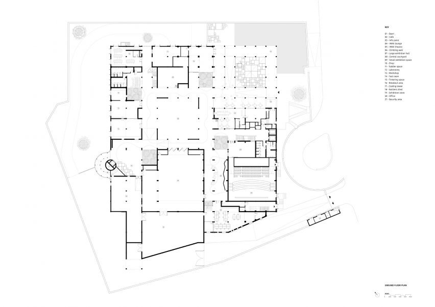 Ground floor plan of Third Space by Studio Saar