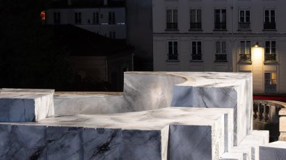 Close-up of Paris skatepark