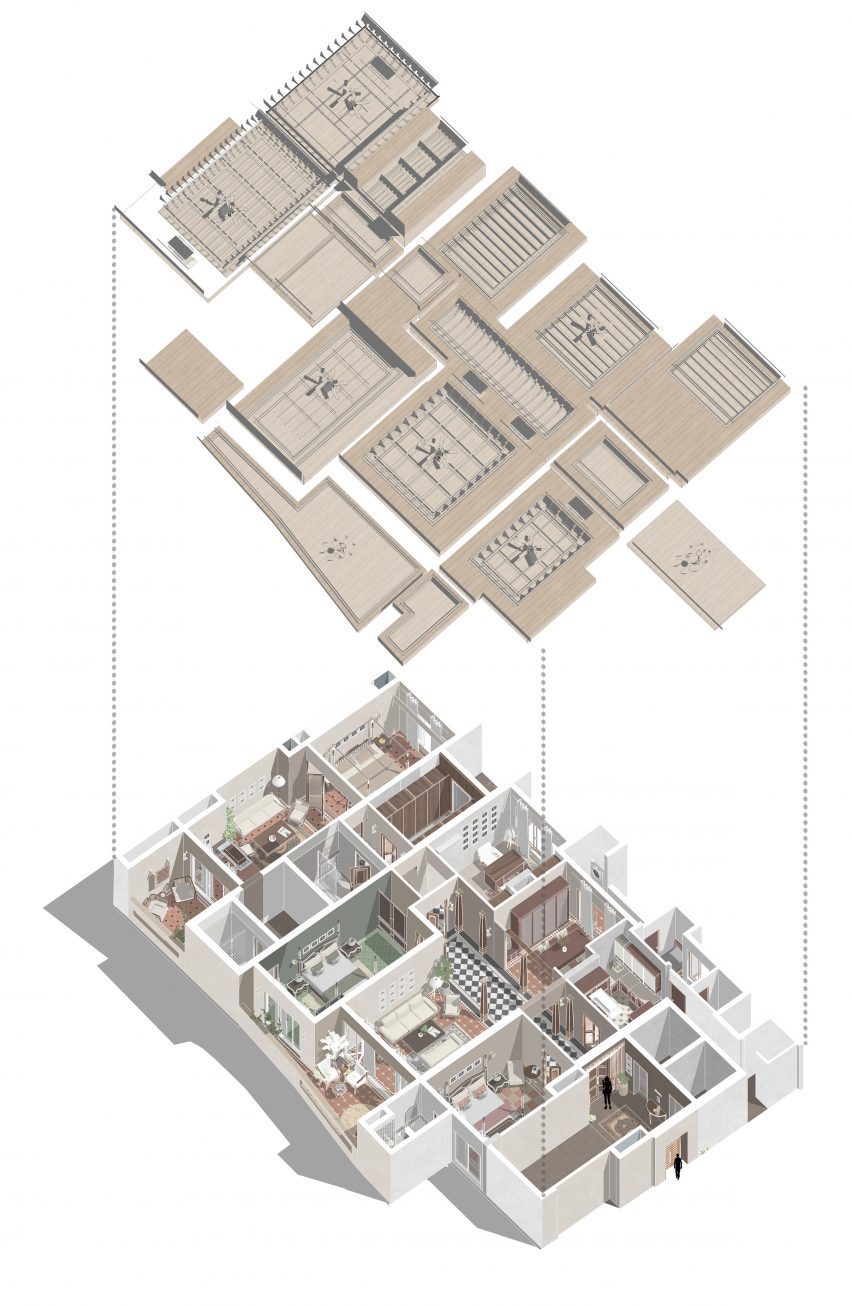 Plan of House of Gond apartment by Renesa
