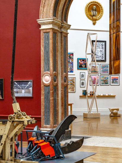 Structural stone frame at the Royal academy summer exhibition
