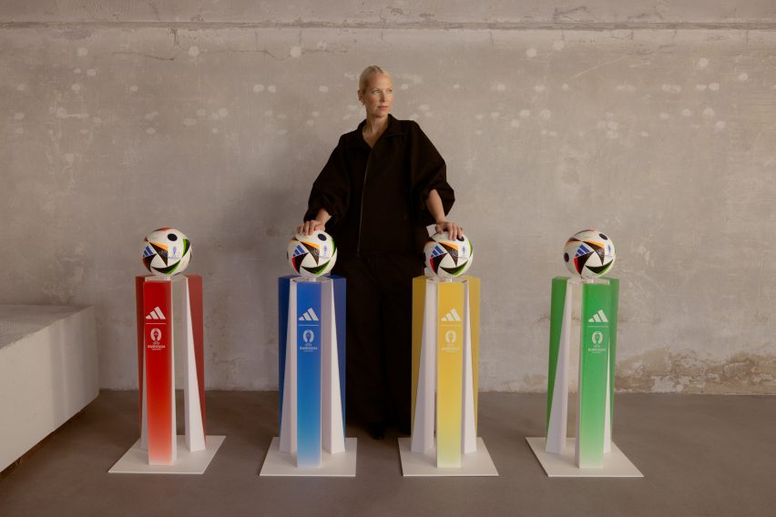 Euro 2024 matchball plinths