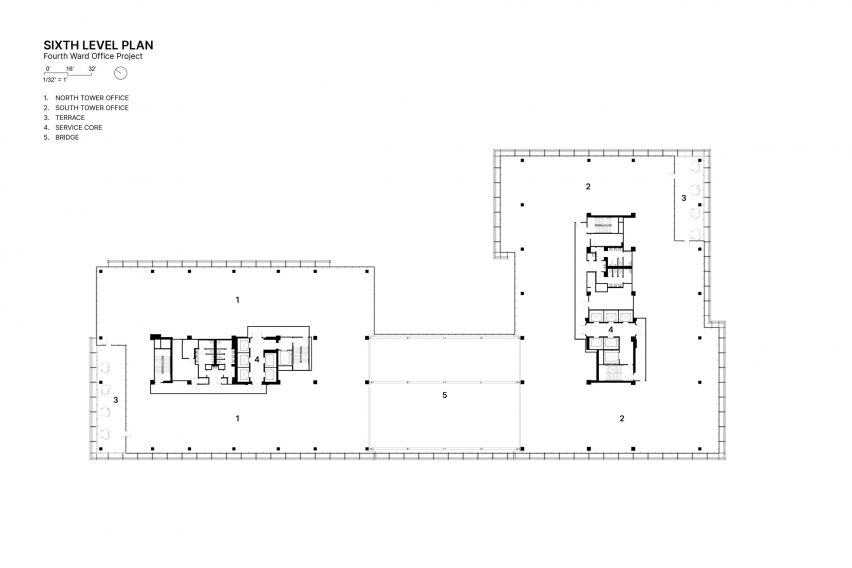 Sixth level floor plan