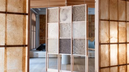 Biomaterials made of sawdust by Natural Material Studio