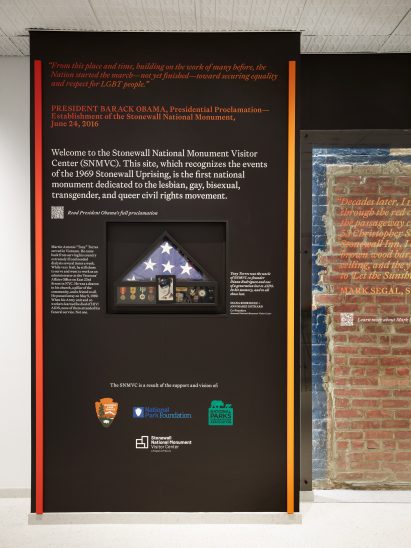 Stonewall national monument interior wall