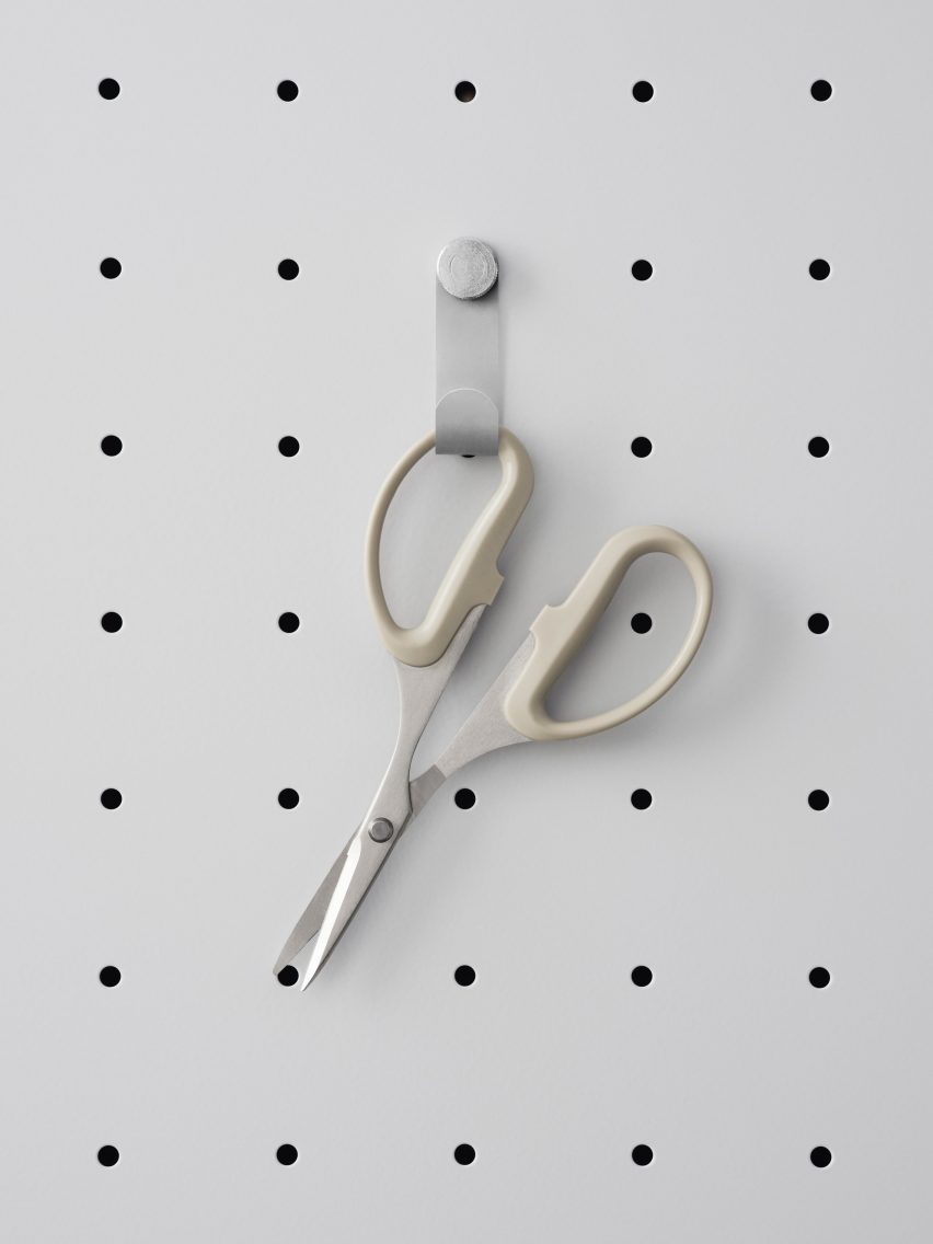 Hook detail of Center Center storage, designed by Form Us With Love and produced by String Furniture