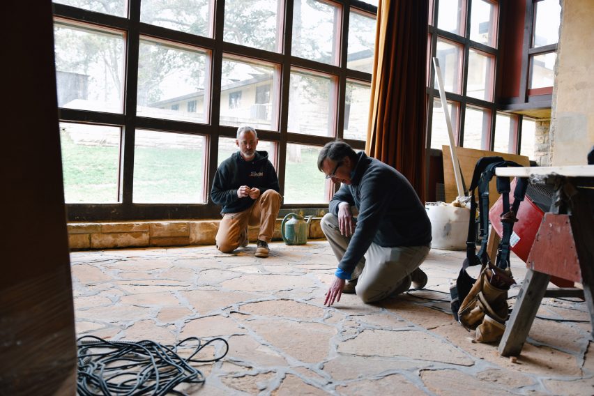Floor being renovated