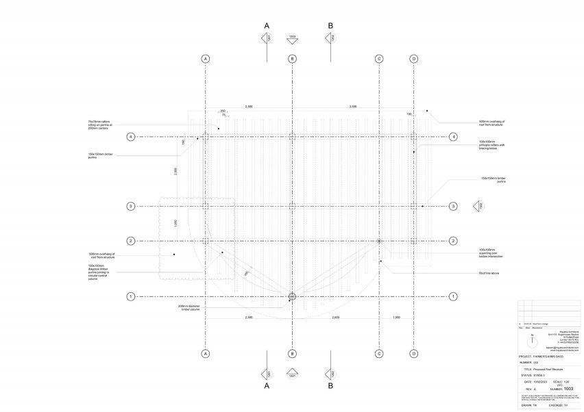 Roof plan of Farmer's Arms Cold Food Store by Hayatsu Architects