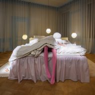 Mannequin under bedsheets