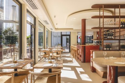 Interior view of The Nest restaurant in Frankfurt