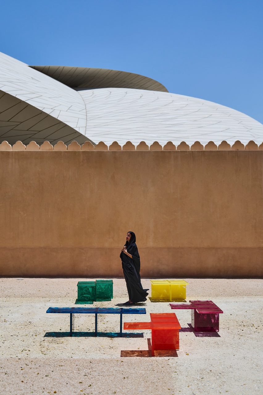 Wahaaj tables by Shaikha Al Sulaiti