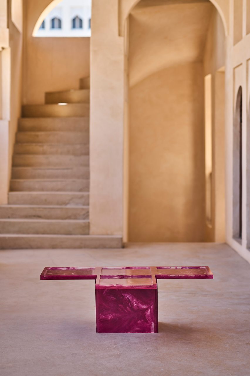 Wahaaj tables by Shaikha Al Sulaiti