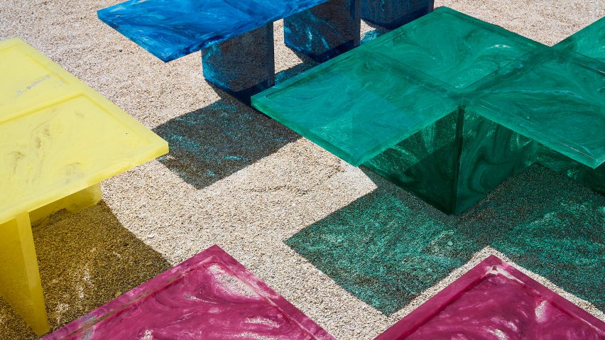 Wahaaj tables by Shaikha Al Sulaiti