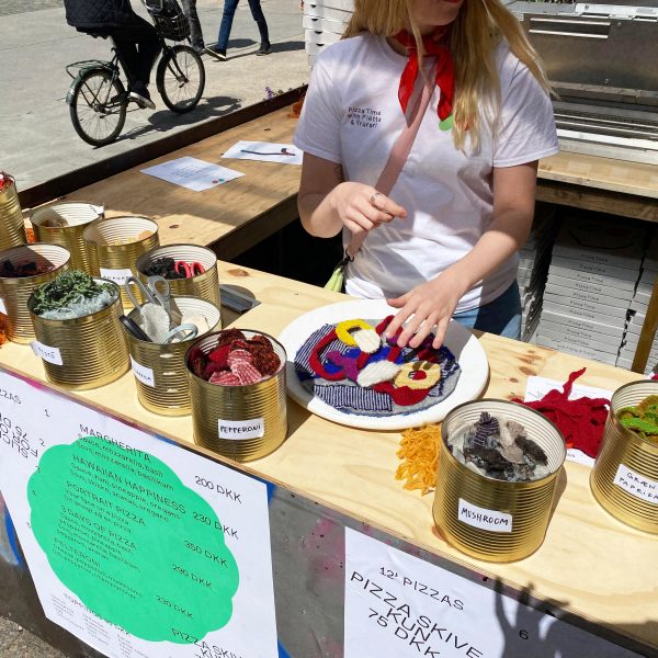 Studio Flétta and artist Ýrúrarí pop-up pizza restaurant
