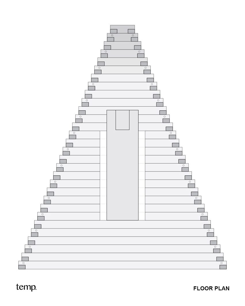 Plan of 3-to-1 Pavilion by Temp