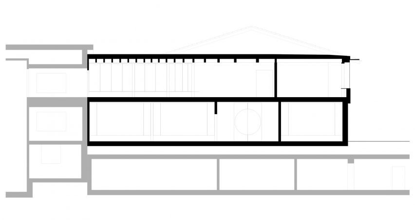 Section of Aeschi School in Switzerland by Haller Gut Architekten