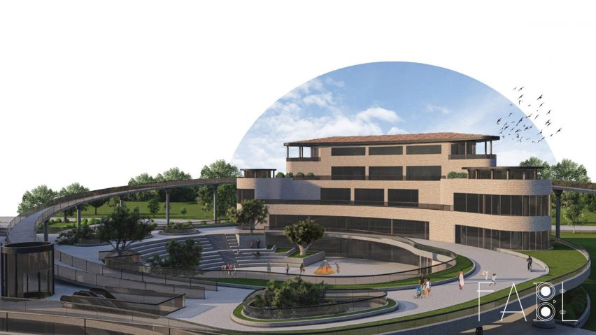 Rendering of museum