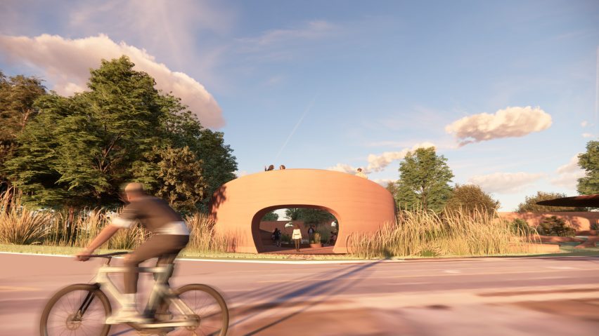 Rendering of memorial project by WXY Architecture