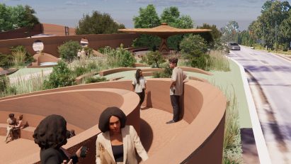Rendering of memorial project by WXY Architecture