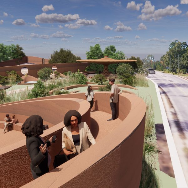 Rendering of memorial project by WXY Architecture