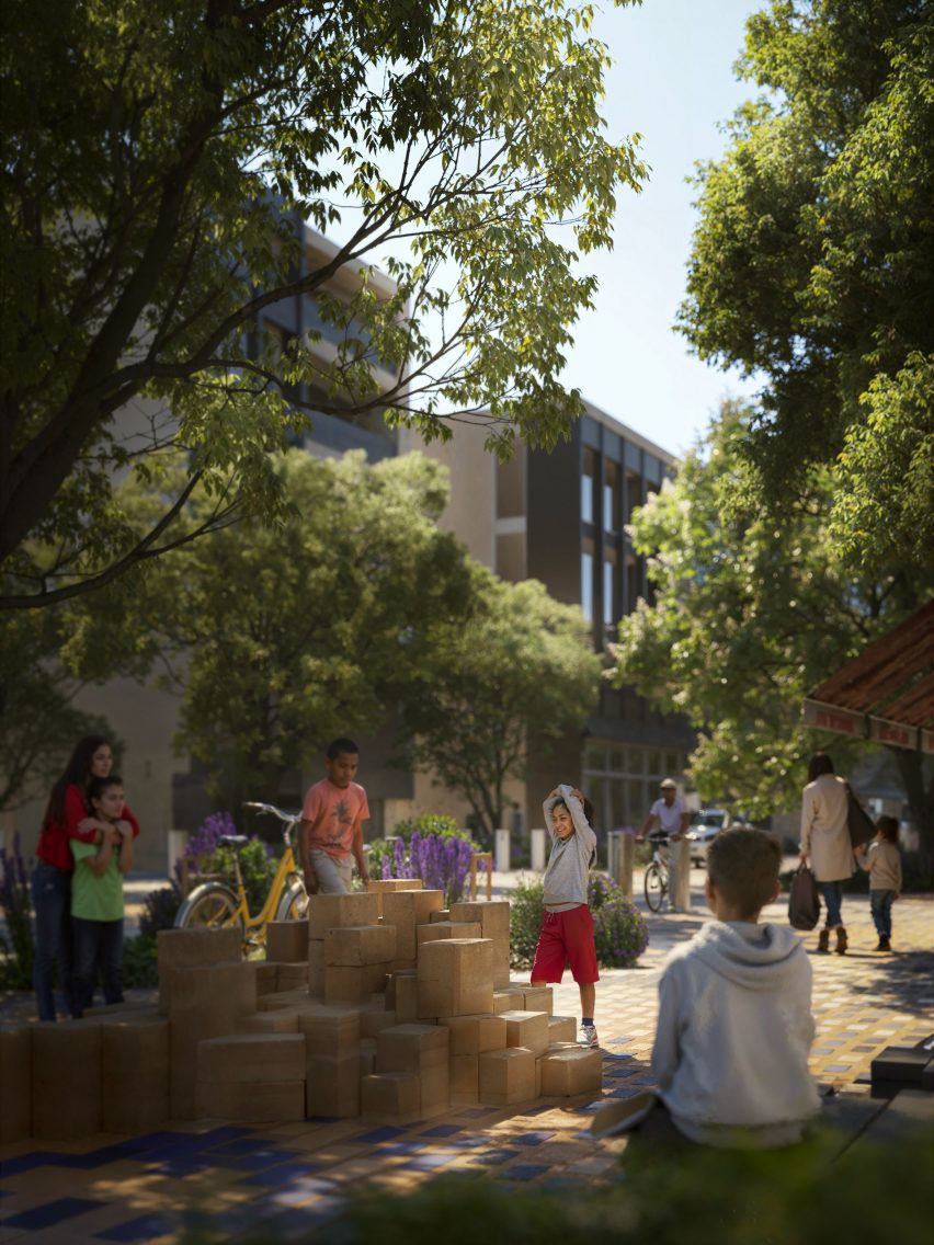 Render of a public plaza in Antakya