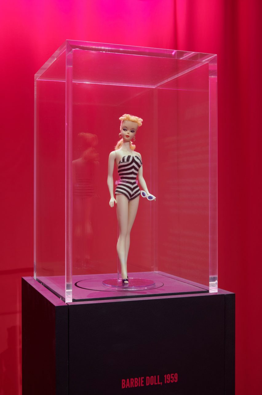 A first-edition Barbie is included in the collection